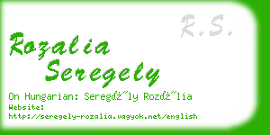 rozalia seregely business card